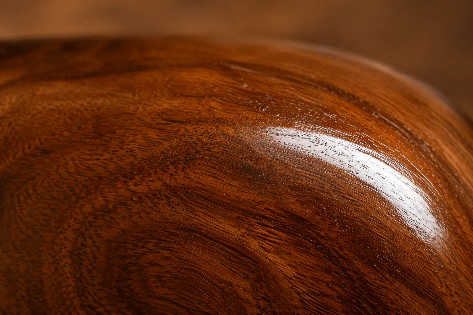 Detail lapisan finishing pada permukaan Asbak Bali